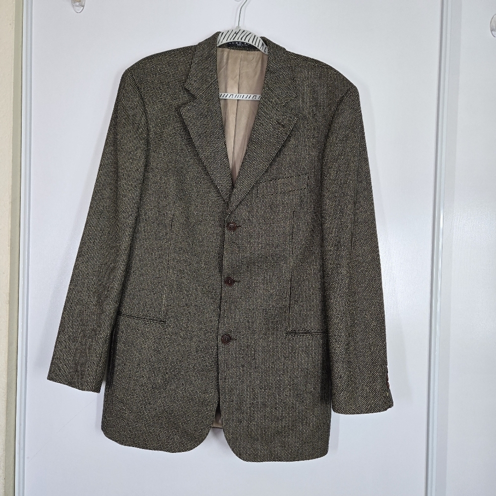 Vtg Hugo Boss Mens Sport‎ Coat 40T Einstein Cashmere Wool Suit Blazer Casual